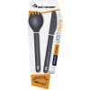 Outdoorový příbor Sea To Summit kempovací sada 2 příborů AlphaLight Cutlery Set 2pc Knife & Spork Grey