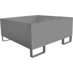 Lakovaná kovová záchytná vana pod 1 sud s objemem 200 l, bez roštu – Hledejceny.cz