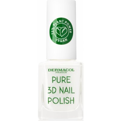 Dermacol Pure 3D Nail Polish Lak na nehty s 3D efektem 02 Absolute White 11 ml – Sleviste.cz