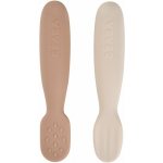 Beaba První trénovací lžičky silikonové 2 ks Praline/Clay – Zboží Mobilmania