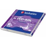 Verbatim DVD+R DL 8,5GB 8x, jewel, 1ks (pe-308191) – Zboží Mobilmania