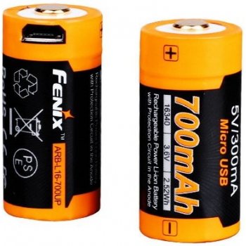 Fenix USB Li-Ion RCR123A 16340 700mAh 2,5A FERCR123ALIIONUP