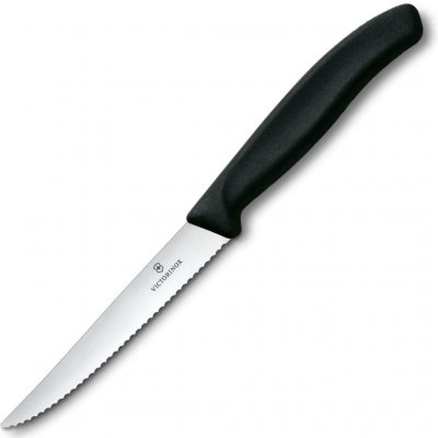 nůž 11cm, STEAK a PIZZA, vlnkovaný, černý, VICTORINOX – Hledejceny.cz