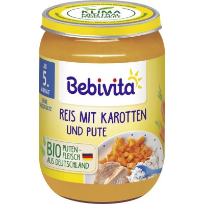 Bevita Bio rýže s karotkou a krůtou 190 g