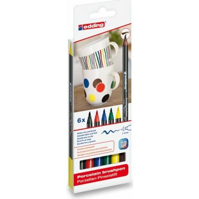 Edding popisovače na keramiku a porcelán základní barvy 6 barev – Sleviste.cz