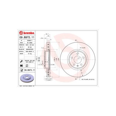 BREMBO brzdový kotouč 09.B972.11 – Zboží Mobilmania