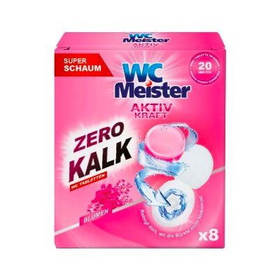 WC Meister Zero Kalk Čistící Tablety do WC s vůní květin 8 ks – Sleviste.cz