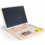 ECOTOYS Dětský dřevěný Notebook edukační magnetická tabule
