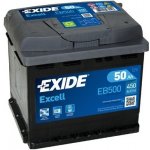 Exide Excell 12V 50Ah 450A EB500 – Sleviste.cz