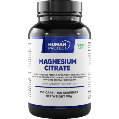 Human Protect Magnesium Citrate 500 mg 80 mg elem. hořčík 150 rostlinných kapslí – Hledejceny.cz