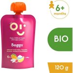 Beggs BIO Dětská rýže s jogurtem, banánem, mangem a malinami 120 g – Zboží Dáma