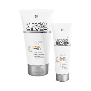 LR Microsilver Plus mycí krém 150 ml + pleťový krém 50 ml dárková sada