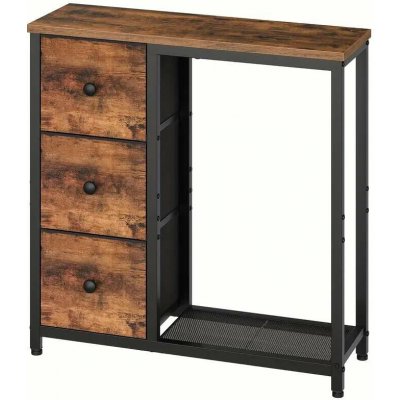 NoBi AMYNTAS , kov, dřevo, látka, černá, dekor staré dřevo – Zboží Dáma