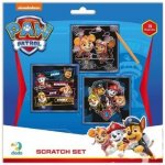 Škrabací obrázek 3ks barevný Tlapková patrola Paw Patrol 20x20cm – Zboží Dáma