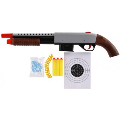 Teddies Brokovnice/puška 46cm plast + vodní kuličky 6mm,pěnové náboje gumové kul. v krabici 49x14x4cm 00850432-XG – Zboží Mobilmania