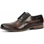 Bugatti pánské kožené společenské boty tmavohnědé – Zboží Mobilmania