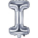 PARTYDECO Balón foliový písmeno I 35 cm stříbrný NELZE PLNIT HELIEM – Sleviste.cz