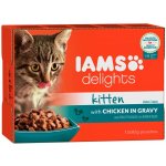 Iams Delights Adult v omáčce Land Mix 12 x 85 g – Zboží Mobilmania