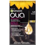 Garnier Olia Permanent Hair Color olejová permanentní barva na vlasy 4,0 Dark Brown 50 g – Sleviste.cz