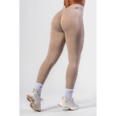 Nebbia Bezešvé legíny s vysokým pasem MAXIMUM PUSH-UP 302 cream – Zboží Dáma