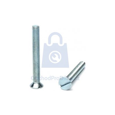 Šroub se zápustnou hlavou a průběžnou drážkou, DIN 963/ISO 2009, 4.8, pozinkovaný M2,5 x 20, balení 1 ks – Zboží Mobilmania