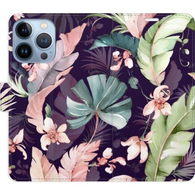 Pouzdro iSaprio Flip s kapsičkami na karty - Flower Pattern 08 Apple iPhone 13 Pro