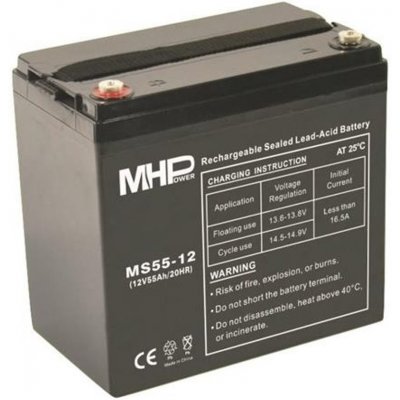 MHPower MS55-12 12V 55Ah – Zboží Živě