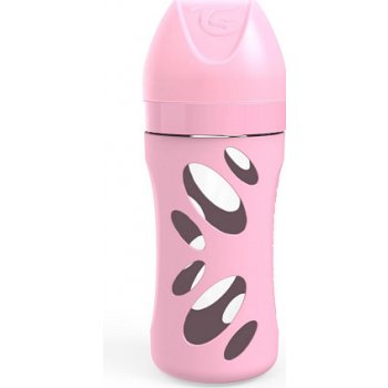 Twistshake kojenecká láhev AntiColic skleněná černá 260 ml