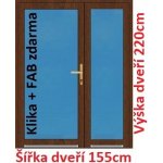 Soft Dvoukřídlé vchodové 3/3 sklo bílá 155 x 220 cm – Hledejceny.cz