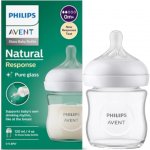 Avent Philips láhev Natural Response skleněná transparentní 120 ml – Zboží Dáma