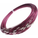 Bižuterní lanko se šroubovacím zapínáním fuchsiové , 45 cm – Sleviste.cz