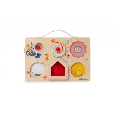 Lilliputiens dřevěný panel s aktivitami dobrodružství na farmě – Hledejceny.cz