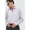 Pánská Košile Hugo bavlněná košile slim s klasickým límcem fialová