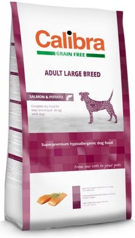 Calibra Dog Grain Free Adult Large Breed / Salmon & Potato 12 kg