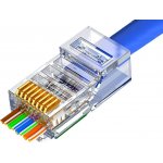 Conexpro průchozí konektor RJ45 UTP, CAT6, Wire Cross RJ45-6W