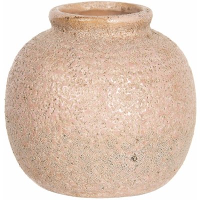 Starorůžová váza s patinou - Ø 8*8 cm - Clayre & Eef – Hledejceny.cz