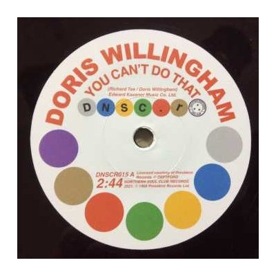 SP Doris Willingham - You Can't Do That Can't Get You Out Of My Mind – Zboží Mobilmania