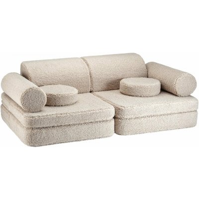 Wigiwama Settee dětská pohovka hnědá/světlá 132 cm 46 cm 78 cm – Zboží Mobilmania