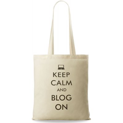 Kabelka shopper bag eko bavlněná taška s potiskem na nákupy béžová keep calm