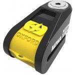 OXFORD zámek brzdového kotouče s alarmem ALPHA XA14 barva černá/žlutá fluorescenční (PIN 14mm) | Zboží Auto