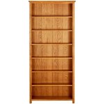 Knihovna se 7 policemi 90x22,5x200 cm masivní dubové dřevo – Sleviste.cz