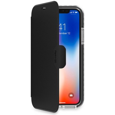 Pouzdro Extra odolné typu kniha CELLY Hexawally Apple iPhone X/Xs, černé – Hledejceny.cz
