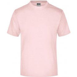 James+Nicholson základní triko ve vysoké gramáži bez bočních švů růžová světlá JN002