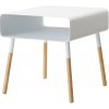 Konferenční stolek Yamazaki Plain 4229 s poličkou bílý