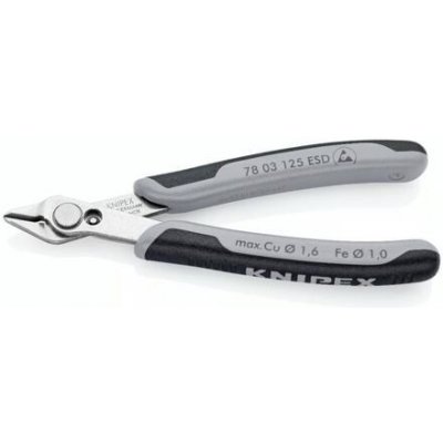 KNIPEX 7803125ESD kleště štípací boční pro elektroniku ESD, NEREZ, elektricky svodive - disipativní – Zboží Mobilmania
