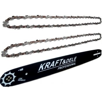 Kraft & Dele Vodicí lišta 18" 45cm + 2 řetězy KD10153