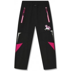 Kugo HK8623 Chlapecké softshellové kalhoty, zateplené černá / růžová aplikace