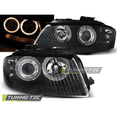 Tuning-Tec Přední čirá světla Audi A3 (2003 - 2008) - černé - Angel Eyes – Hledejceny.cz