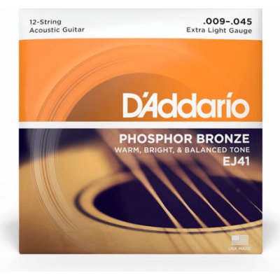 D'ADDARIO EJ41 Phosphor Bronze 12 Extra Light - .009 - .045