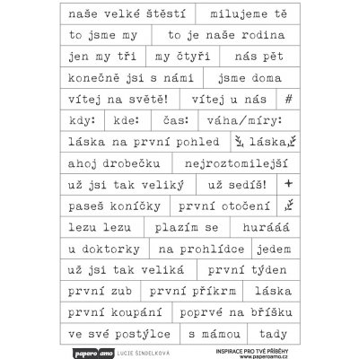 PAPERO AMO ♥ Samolepky - PRVNÍ ROK / Naše velké štěstí – Hledejceny.cz